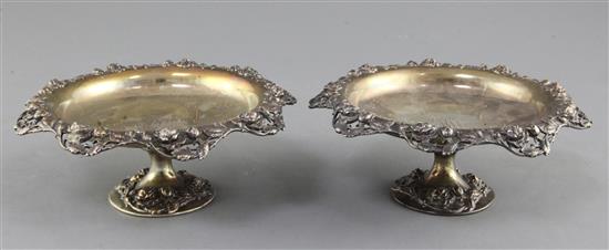 A pair of early 20th century Tiffany & Co sterling silver tazze, 19.5 oz.